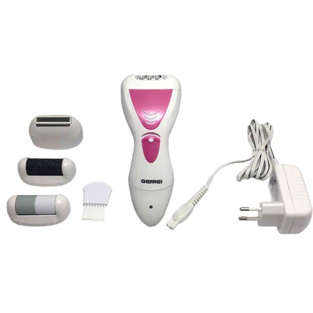 Епілятор бездротовий Gemei GM-7006 4в1 Рожевий (ws15636)