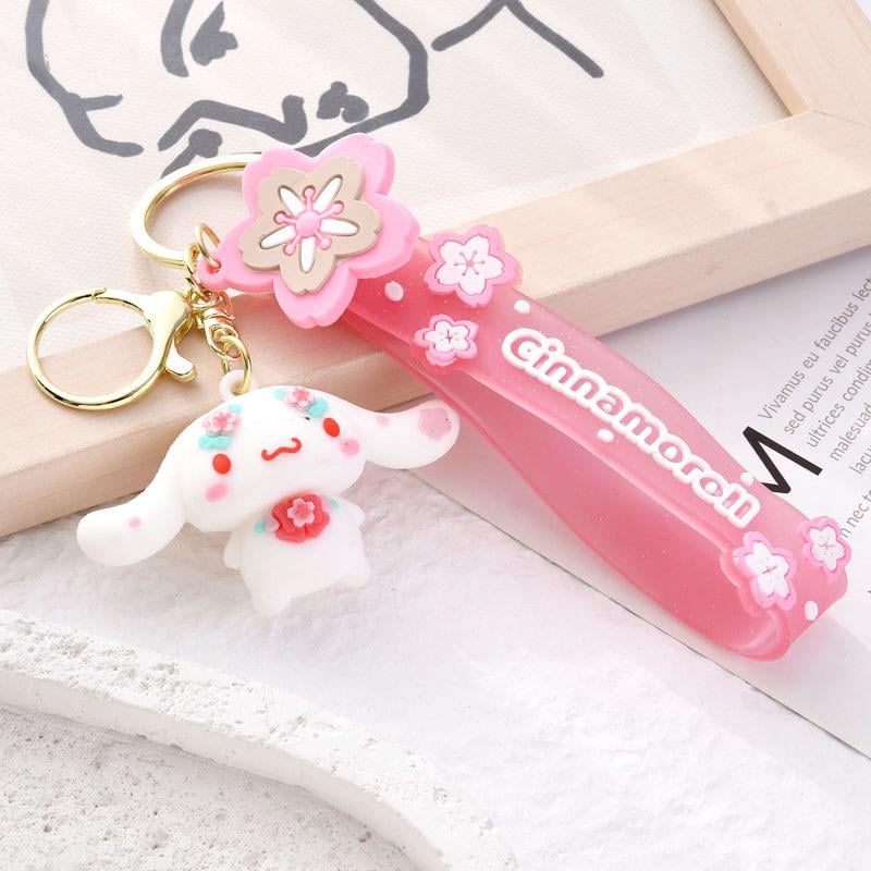 Брелок для ключів Cinnamoroll Hello Kitty Sakura Рожевий (061)