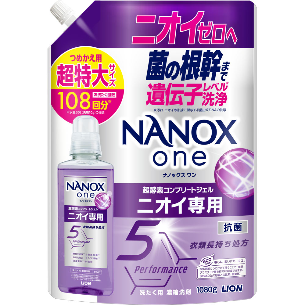 Засіб для прання рідкий Nanox ONE Lion змінний блок 1080 г (375463)