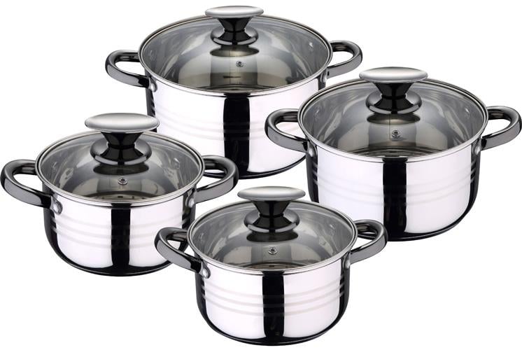 Набор кастрюль Bergner San Ignacio Hita 4 шт. из нержавеющей стали (SG-8020) Набор кастрюль Bergner San Ignacio Hita 4 шт. из нержавеющей стали (SG-8020)