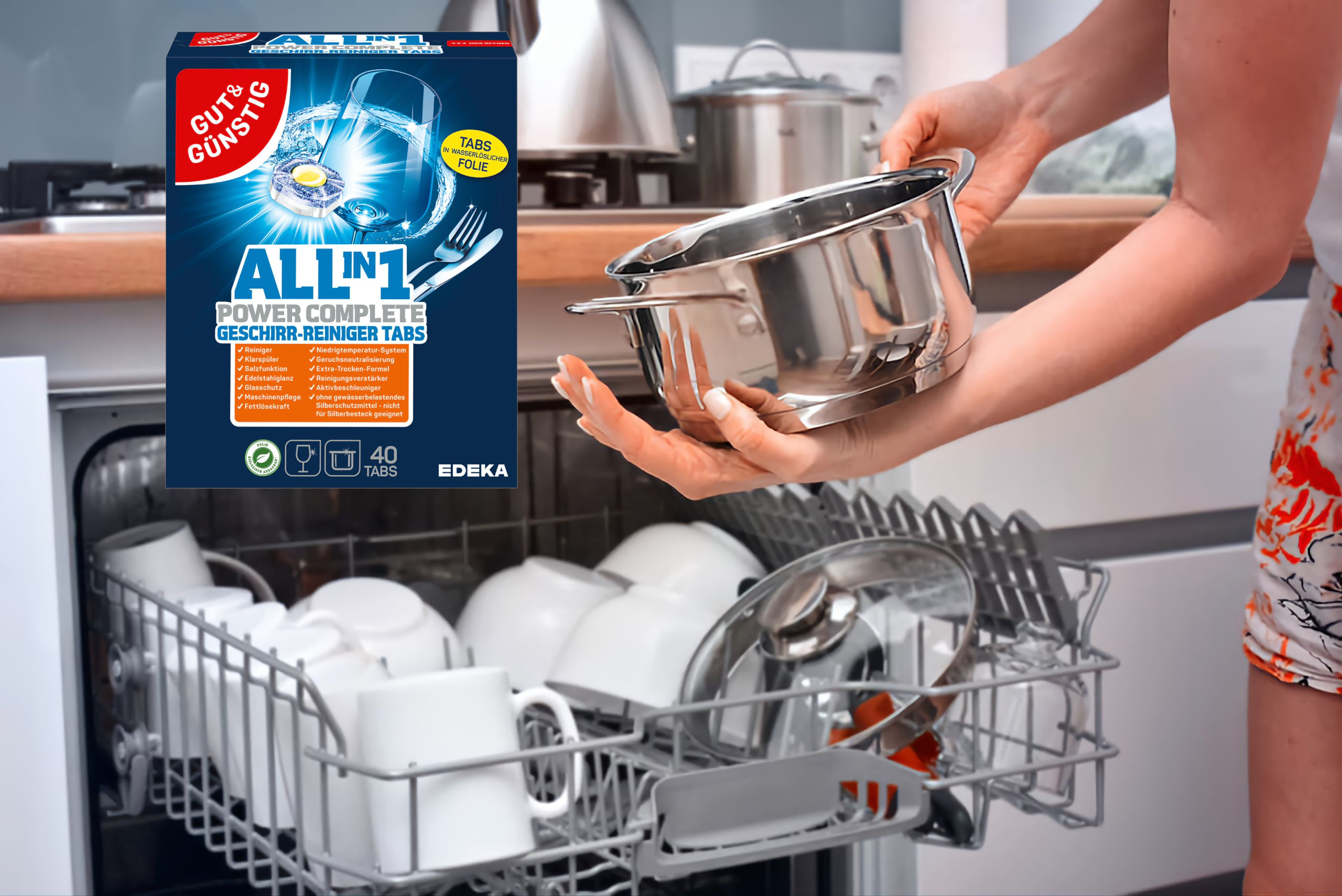 Таблетки Edeka для пусодомых Gut & Gunstig All-in-1 40 таб.(629604) - фото 2