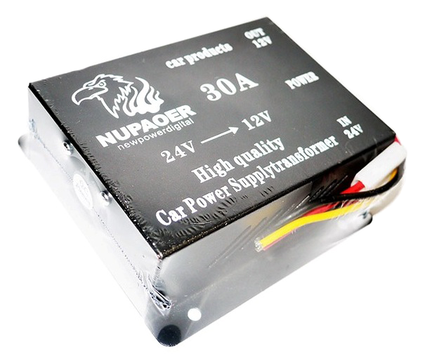 Автомобильный преобразователь напряжения Nupaoer 24 В в 12 В 30 A Black (4_544622652) Автомобильный преобразователь напряжения Nupaoer 24 В в 12 В 30 A Black (4_544622652)