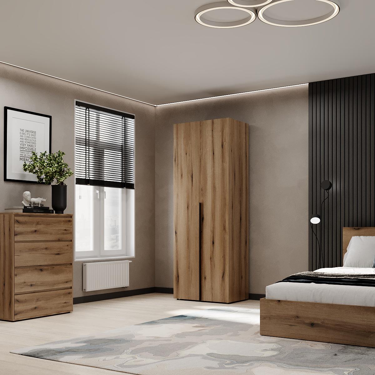 Шкаф распашной ART IN HEAD №1 Light 800x500x2200 мм Дуб Эвок прибрежный (GALT11100000000) - фото 3 Шкаф распашной ART IN HEAD №1 Light 800x500x2200 мм Дуб Эвок прибрежный (GALT11100000000) - фото 3