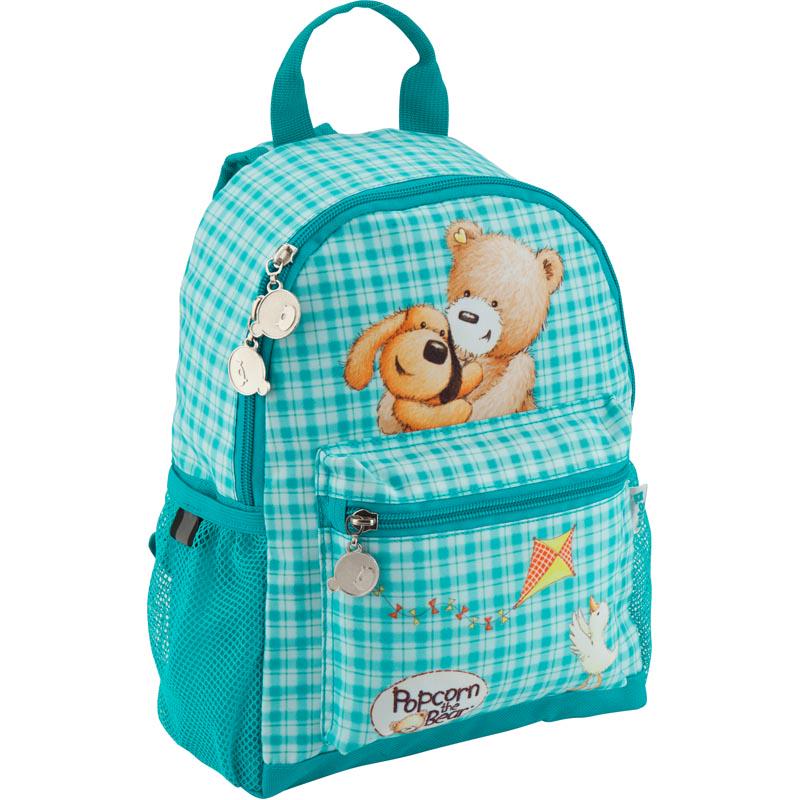 Рюкзак дошкольный KITE Popcorn the Bear 30x22x10 см 6 л Бирюзовый (po18-534xs-1)