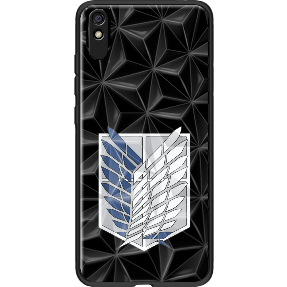 Чехол BoxFace Xiaomi Redmi 9A Атака Титанов Крылья Свободы Черный силикон с призмой (40304-bk88-12345)