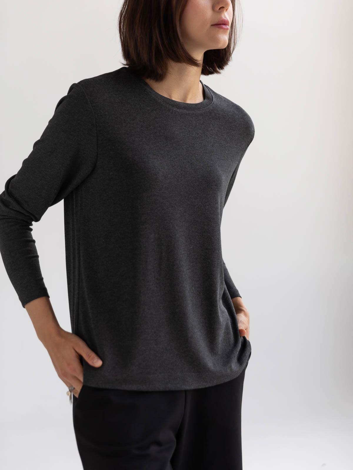 Лонгслів меланж FROMUS M Темно-сірий (2641-3) - фото 3 Лонгслів меланж FROMUS M Темно-сірий (2641-3) - фото 3