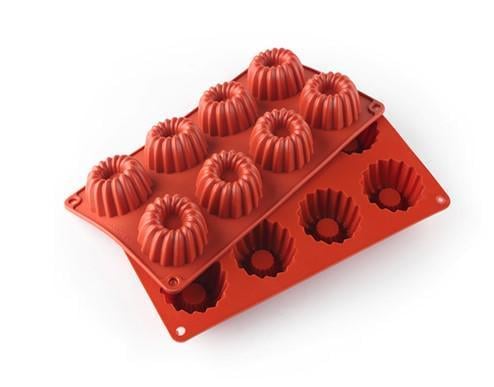 Форма силіконова One Chef для випічки Профі Мафін d 5,9 см h 3 см на 8 осередків Червоний