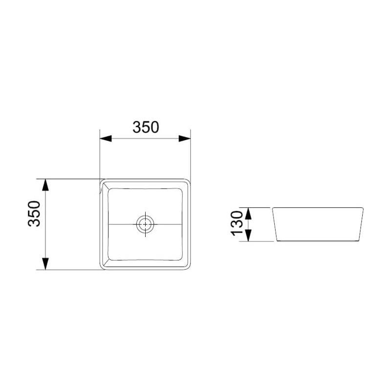 Умывальник накладной ROCA Ohtake A327B12000 350x350x130 мм Белый (224236) - фото 5