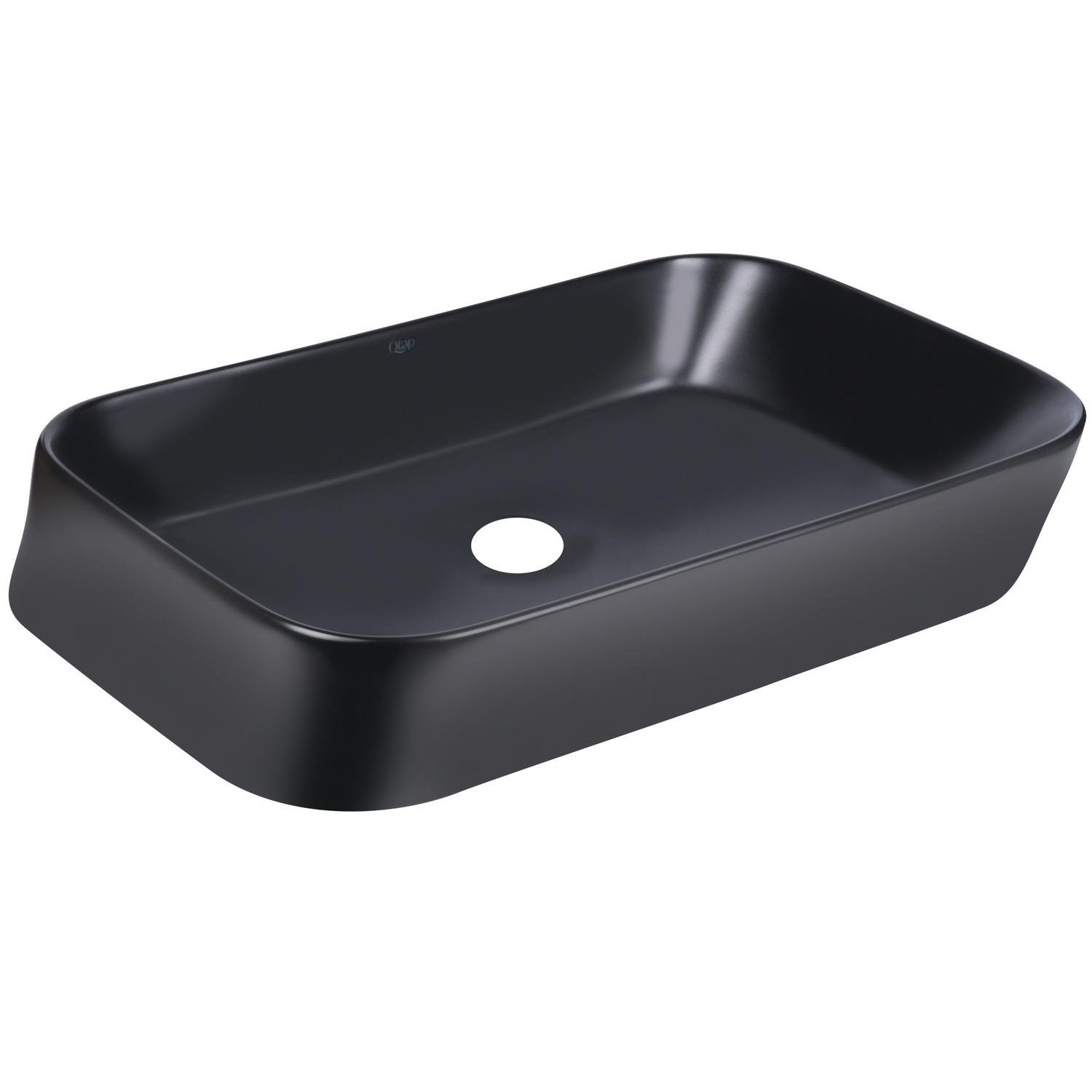 Умывальник накладной Q-tap Scorpio QT14112243MBN 545x400x120 мм Черный (235509)