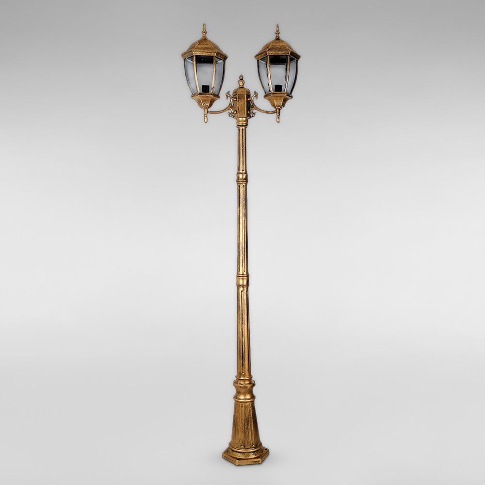 Столбик уличный на два светильника Light House LS-18910-L-2 GB Бронзовый