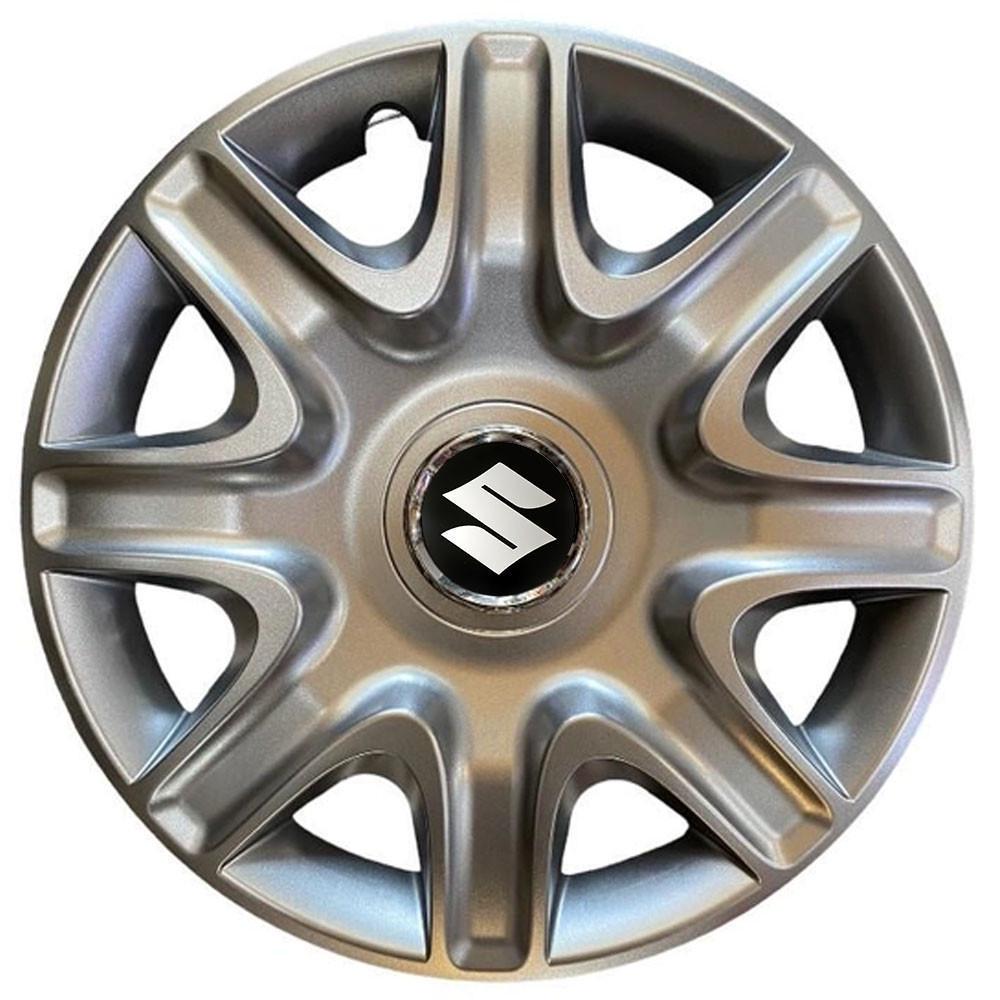 Ковпаки SJS 332 з логотипом Suzuki R15 4 шт. Сріблястий (2654558707)