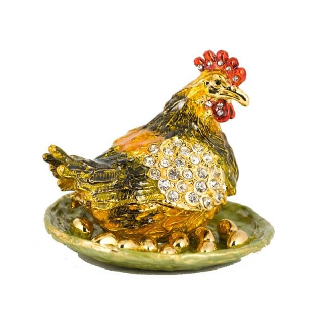 Шкатулка Курица 9х11х11 см Разноцветный (4683а)
