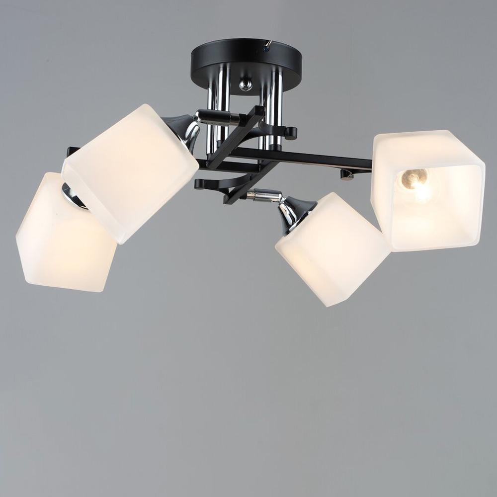 Люстра потолочная Light House SRS-19069/4 BK/CH Черный/Хром