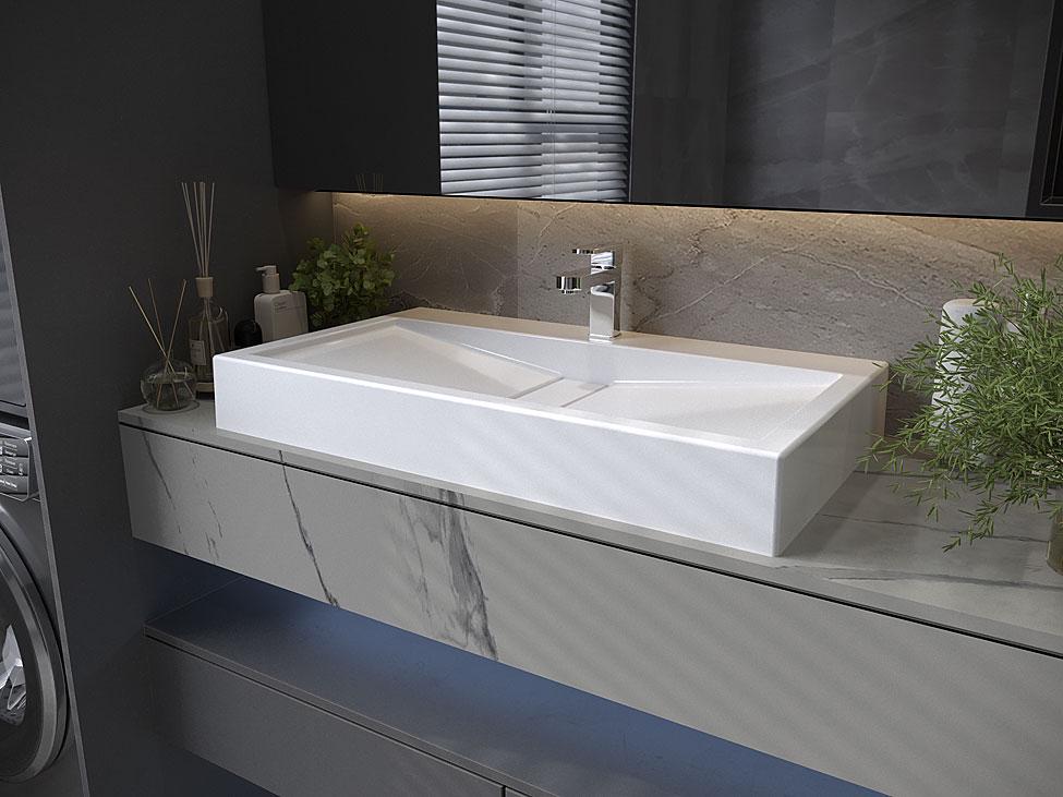 Умивальник накладний Status Mirage 80 White (679) - фото 2 Умивальник накладний Status Mirage 80 White (679) - фото 2