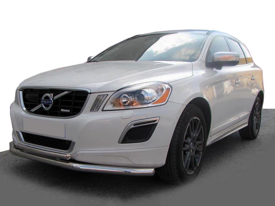 Передняя защита ST014 CAN для Volvo XC60 2009-2017 гг. нержавеющая сталь Хром