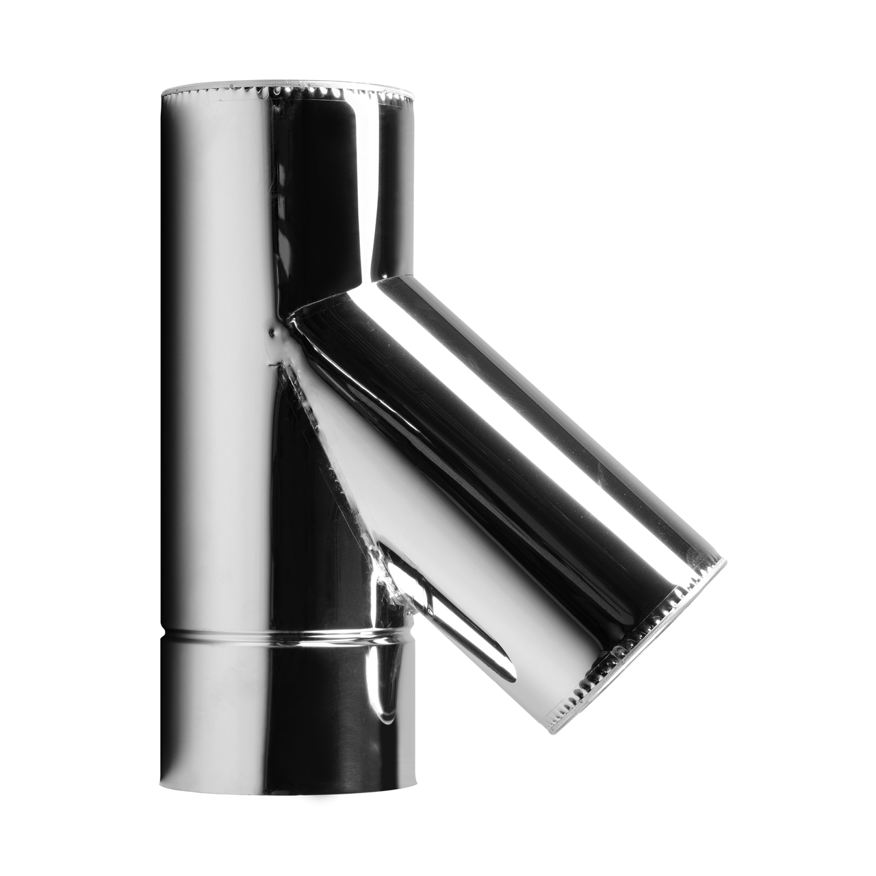 Тройник-сэндвич 45° Stalar ø120/180 мм 1 мм нерж/нерж AISI 304 глянцевый (41321)