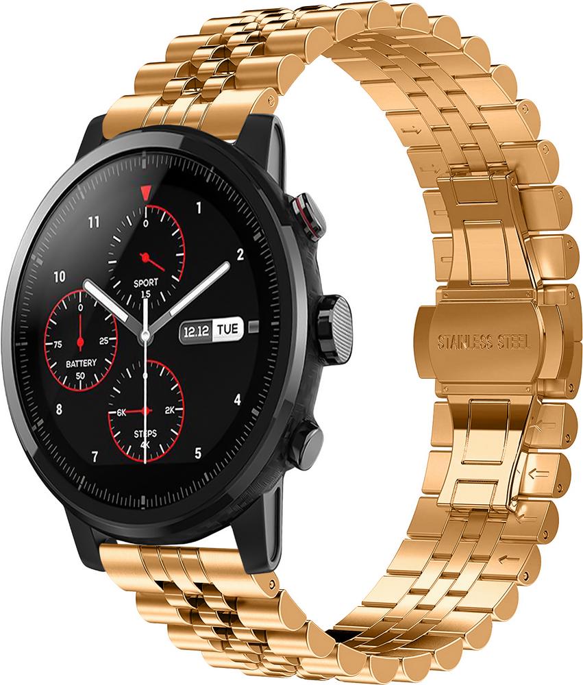 Браслет металлический Stech для Amazfit Stratos 2S Rose Gold (25254-27)