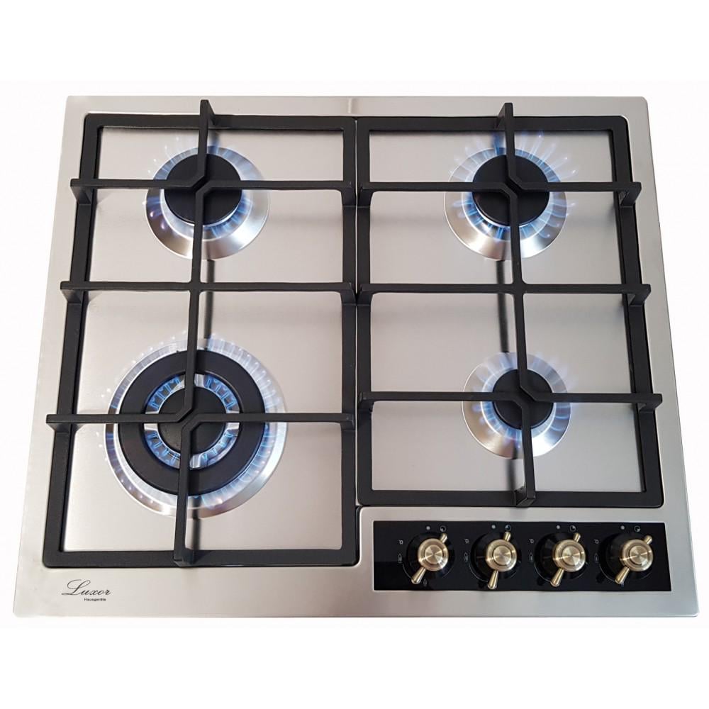 Варильна поверхня газова Luxor PGR 740 Rustic з вуголком Нержавіюча сталь (23930234)