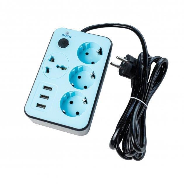 Удлинитель сетевой XoKo SP-3-3-1 3 EU розетки/1 международная розетка/3 USB 2 м (4363106) Удлинитель сетевой XoKo SP-3-3-1 3 EU розетки/1 международная розетка/3 USB 2 м (4363106)