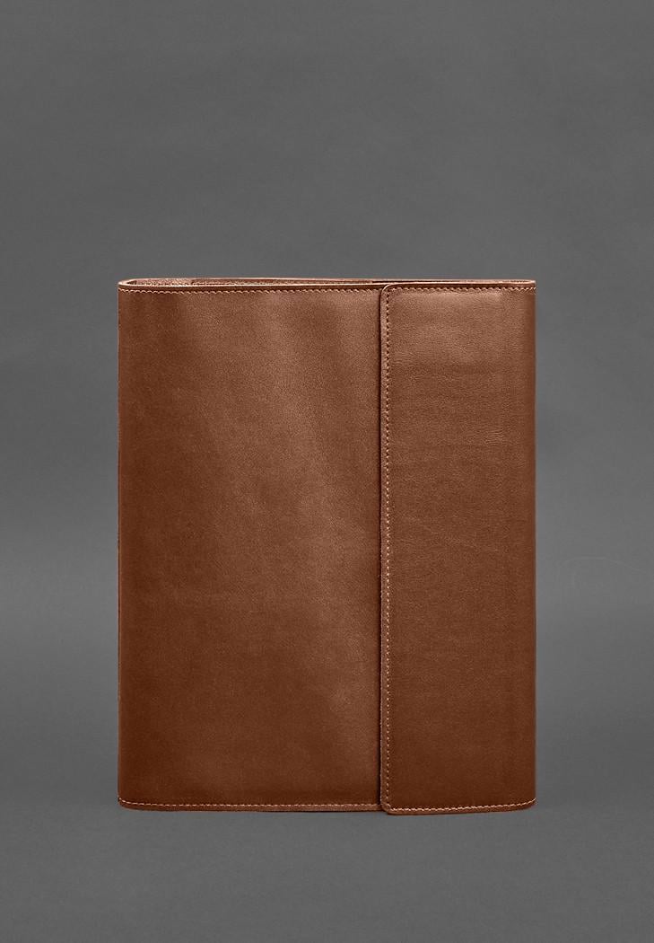 Папка шкіряна для документів сімейна А4 на сегрегаторі з файлами Світло-коричневий (A-028628)