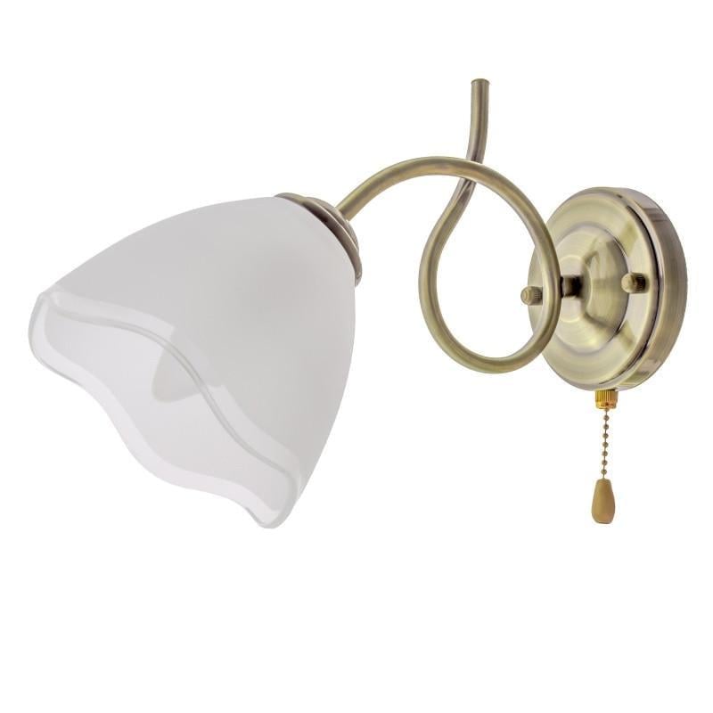 Бра настенное классическое накладное Brille LK-602W/1 E27 AB 26-946
