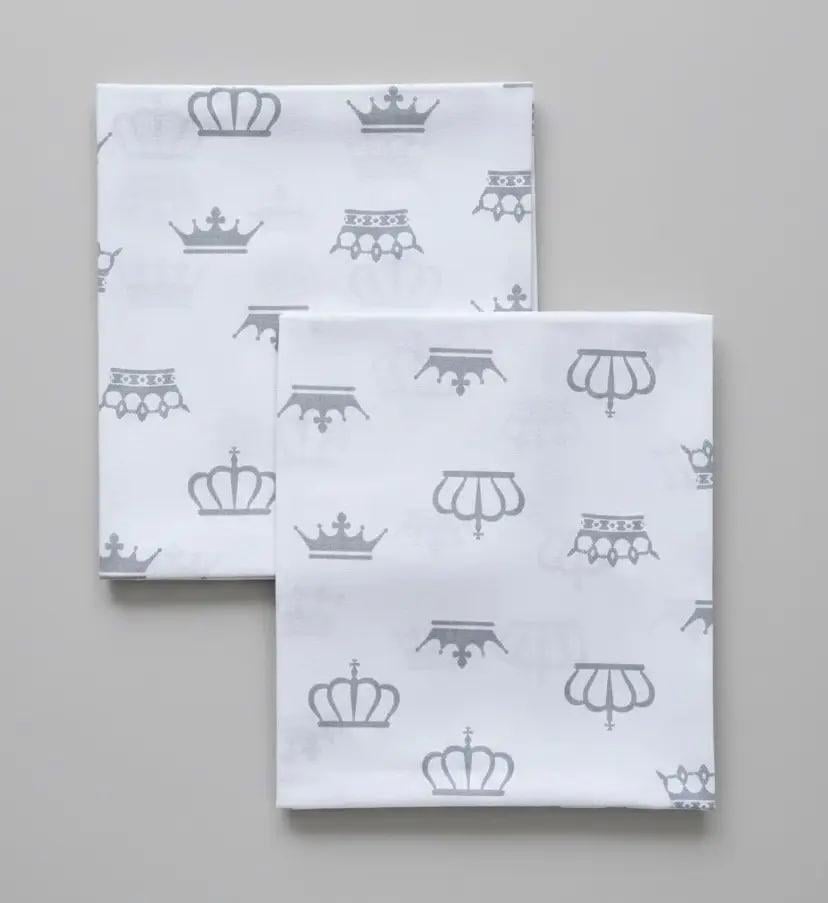 Пеленка детская BST из натуральной хлопковой ткани 2 шт. 90х80 см Белый/Серый (2166763815)