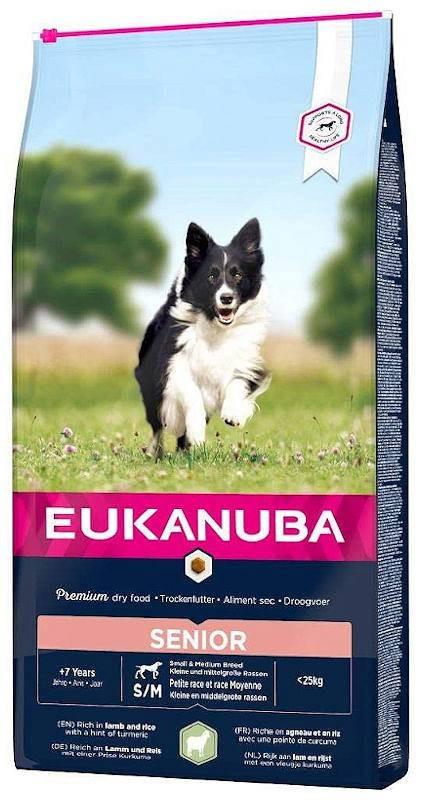Корм сухий Eukanuba Medium Senior Lamb & Rice з ягням 12 кг