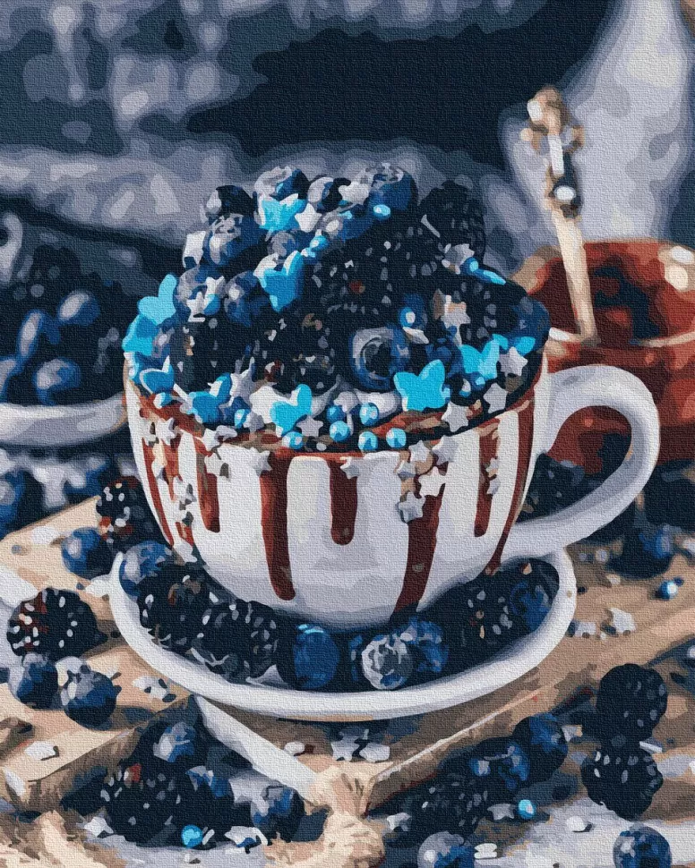 Картина по номерам Brushme Черничный десерт 40х50 см (BRM37863)