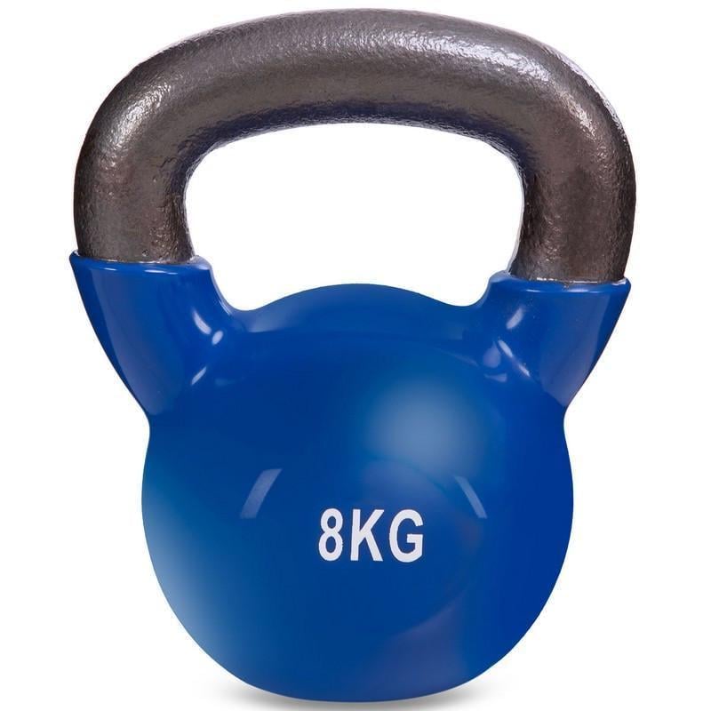 Гиря тренировочная цельная Zelart TA-5161-8 чугунная с виниловым покрытием 8 кг (2651229596) Гиря тренировочная цельная Zelart TA-5161-8 чугунная с виниловым покрытием 8 кг (2651229596)