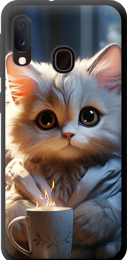 Чехол на Samsung Galaxy A20e A202F White cat (5646b-1709-42517)