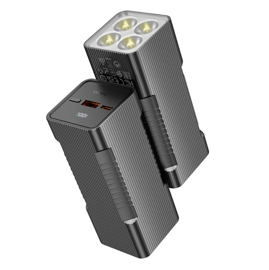 Повербанк Hoco Flashlight fully compatible Q15 1USB/Type-C 5A 10000 mAh 22,5W Чорний (6942007601542) - фото 2