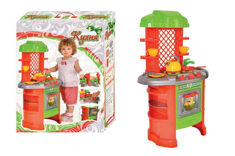 Игровой набор Кухня детская Технок № 7 60х48х61,5 см Красно-зеленый (847)