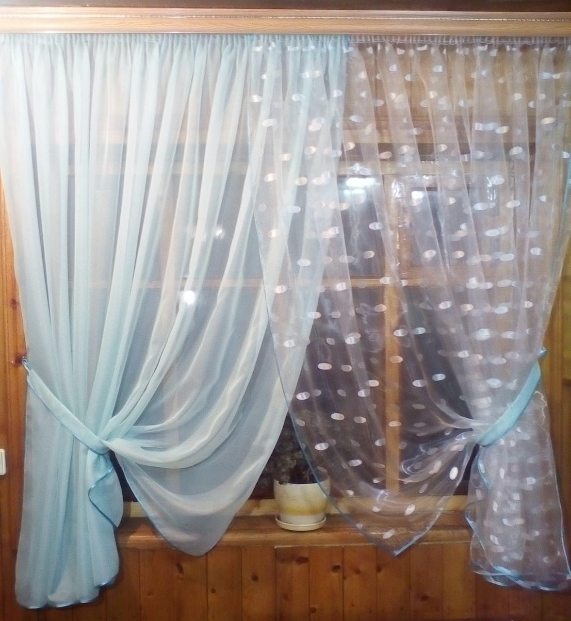 Шторы Вероника Лазурь/Лепестки (1174763485) - фото 4 Шторы Вероника Лазурь/Лепестки (1174763485) - фото 4