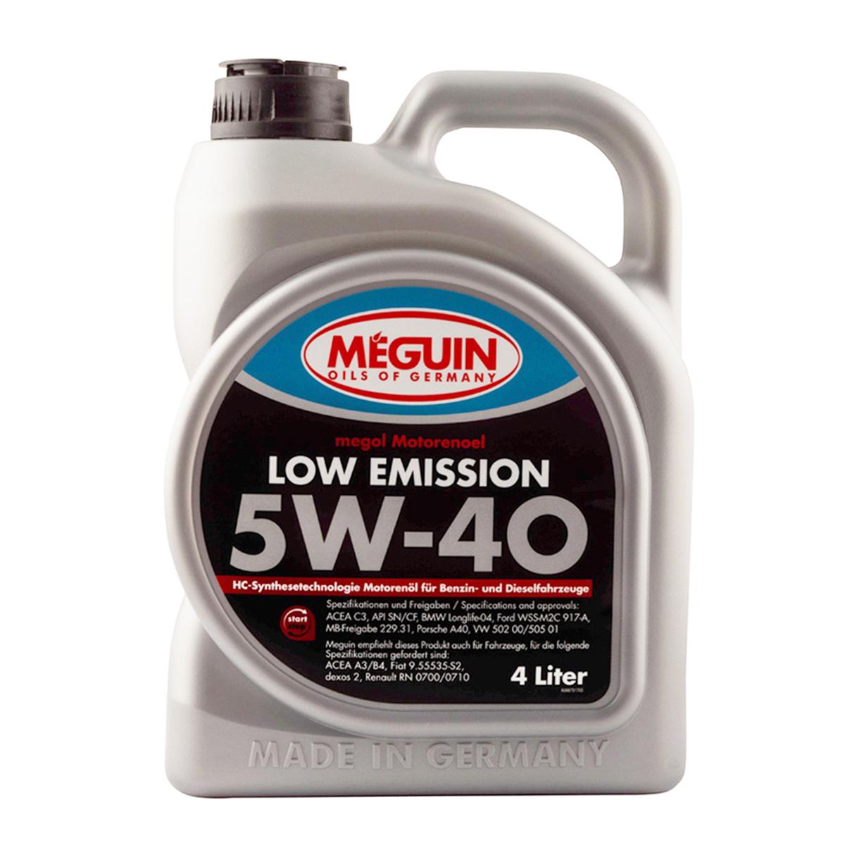 Олива моторна Meguin LOW EMISSION SAE 5W-40 4 л (6675)