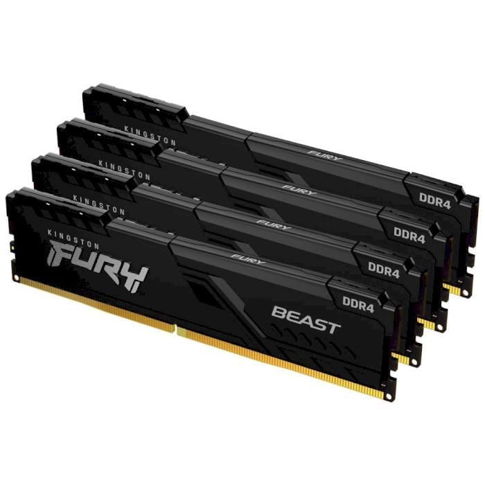 Оперативная память Kingston FURY Beast DIMM DDR4 64 Гб Kit 3200 МГц Black (KF432C16BB1K4/64)