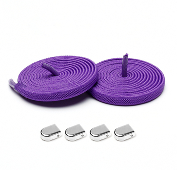 Шнурки-резинки эластичные с фиксатором-зажимом Фиолетовый (S-07 E_3 №22)