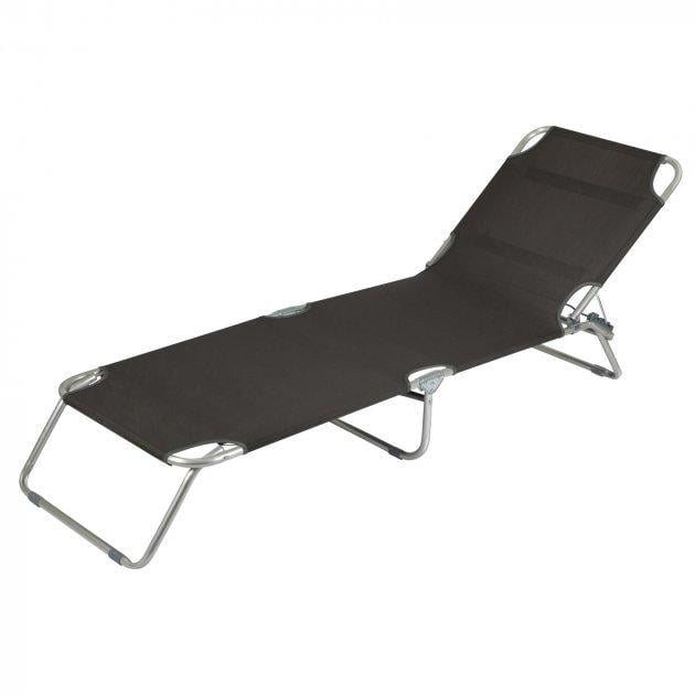 Кровать раскладная Bo-Camp Sun Lounger 3 Positions Anthracite (1304480) - фото 1