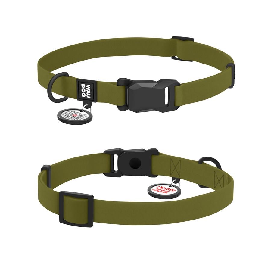 Нашийник для собак водостійкий Waudog Magnet магнітна пряжка-фастекс S 15 мм 26-35 см Olive (279431) - фото 1 Нашийник для собак водостійкий Waudog Magnet магнітна пряжка-фастекс S 15 мм 26-35 см Olive (279431) - фото 1