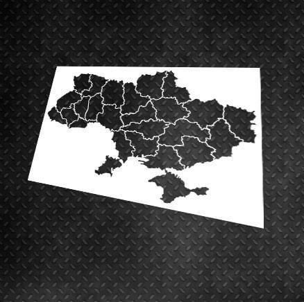 Трафарет многоразовый DFA Карта Украины без областей для штукатурки и краски (X00050)