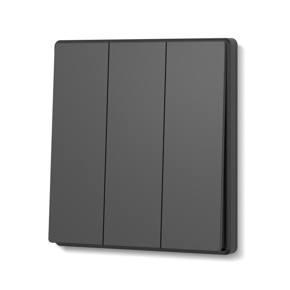 Выключатель трехклавишный Video Nota Угольно-черный (31578545)