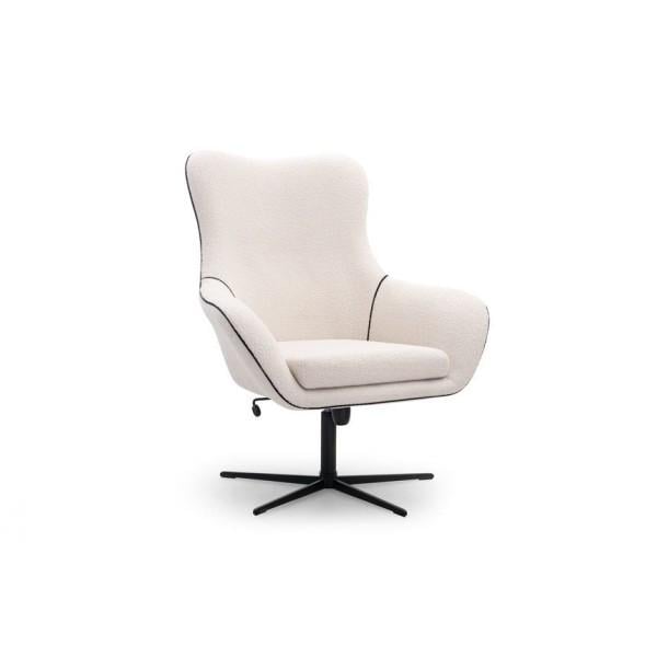 Мягкое кресло Perfect Home Elis из металла/стекловолокна/фанера/ткань Never 01 Кремовый (49735)