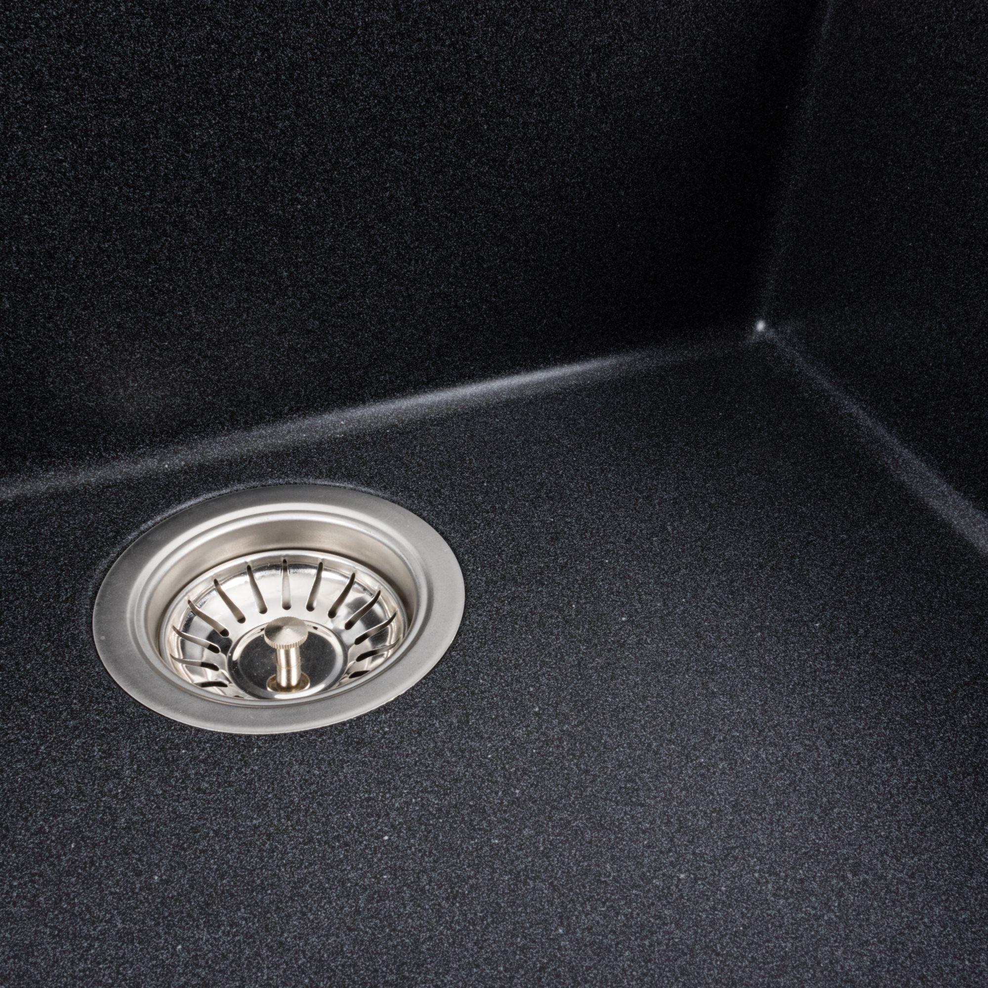 Мийка для кухні гранітна Platinum 5444 OASIS матова Карбон - фото 5 Мийка для кухні гранітна Platinum 5444 OASIS матова Карбон - фото 5