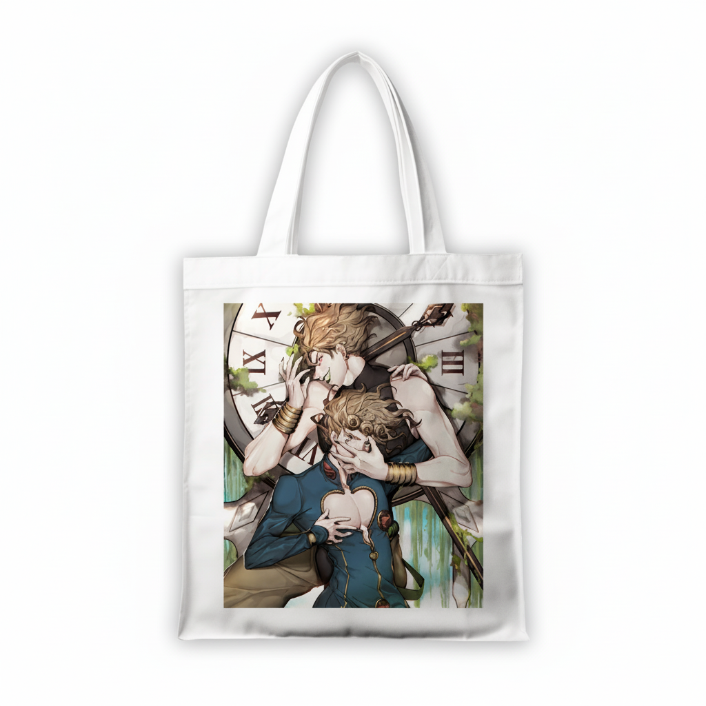 Сумка-шопер JoJo's Bizarre Adventure из габардина Белый (6552)