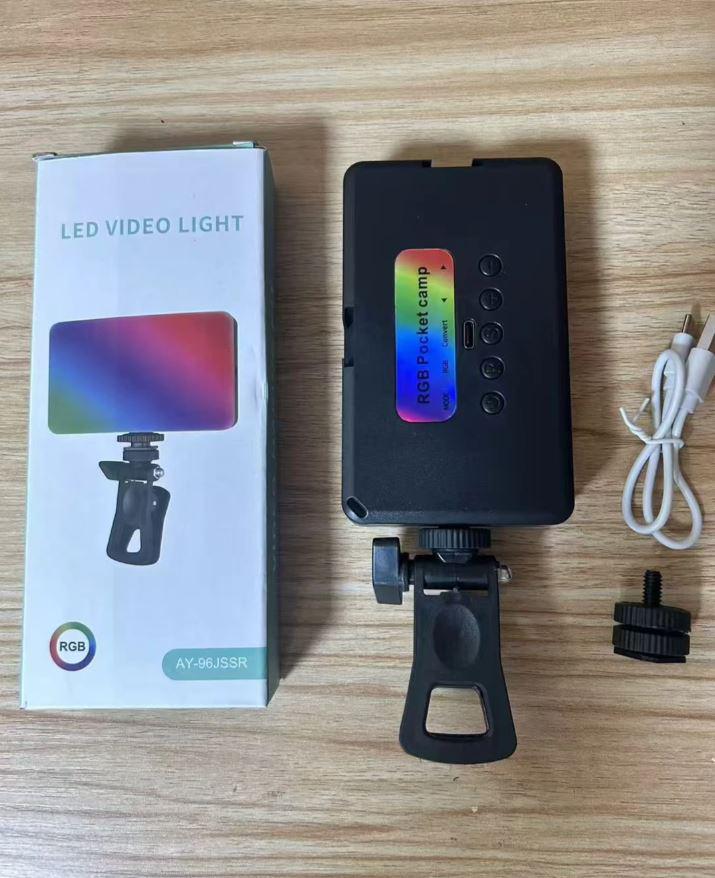 Лампа светодиодная аккумуляторная RGB накамерная (AY-96JSSR) - фото 4