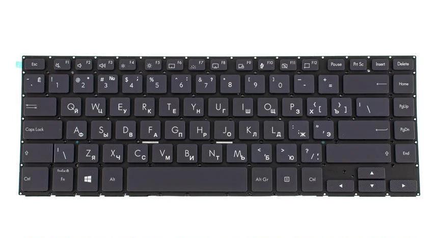 Клавиатура для ноутбука Asus W700 series rus без фрейма/подсветки клавиш Black (168411)