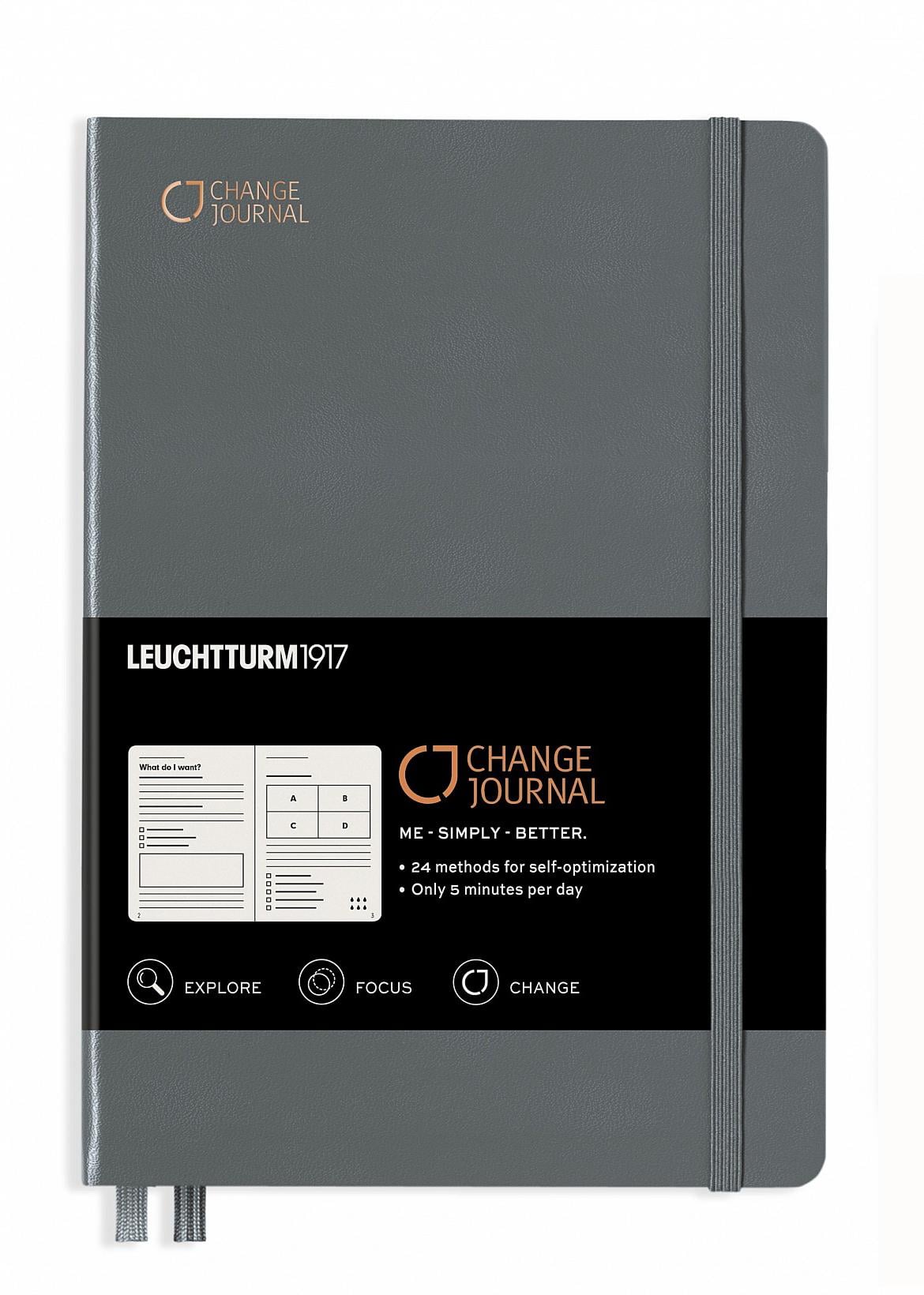 Блокнот Leuchtturm1917 Change Journal английский язык Антрацит (360443)