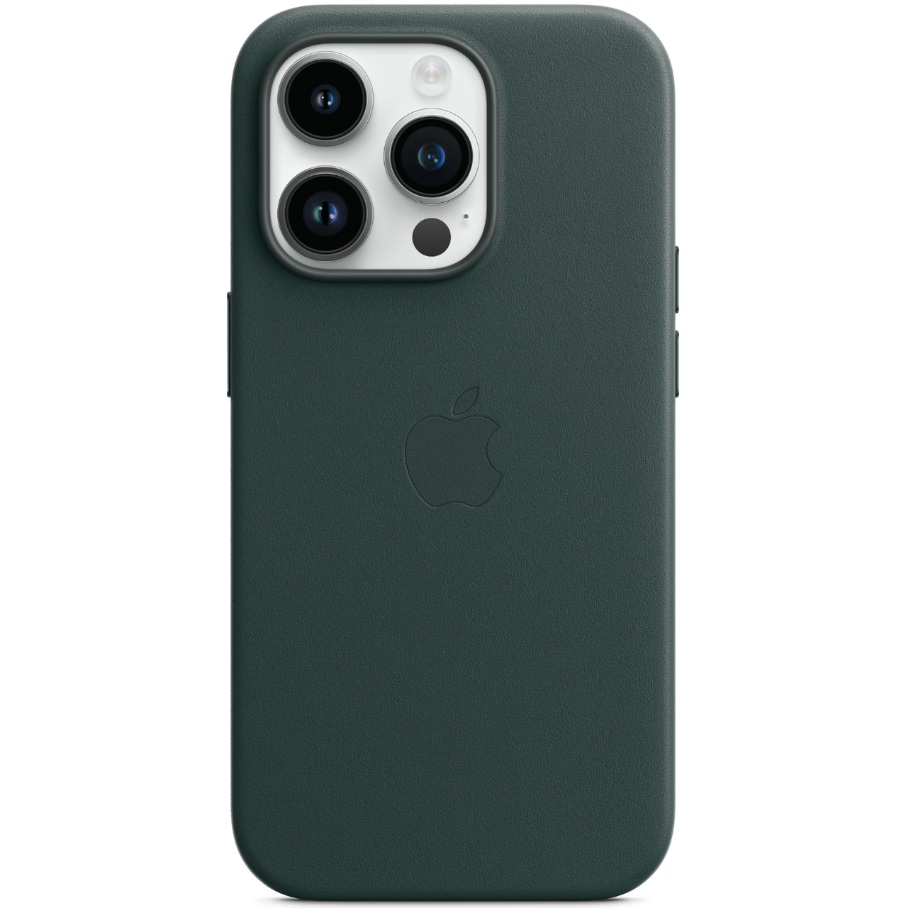 Кожанный чехол-накладка Apple Leather Case with MagSafe for iPhone 14 Pro, Forest Green (HC) - фото 4