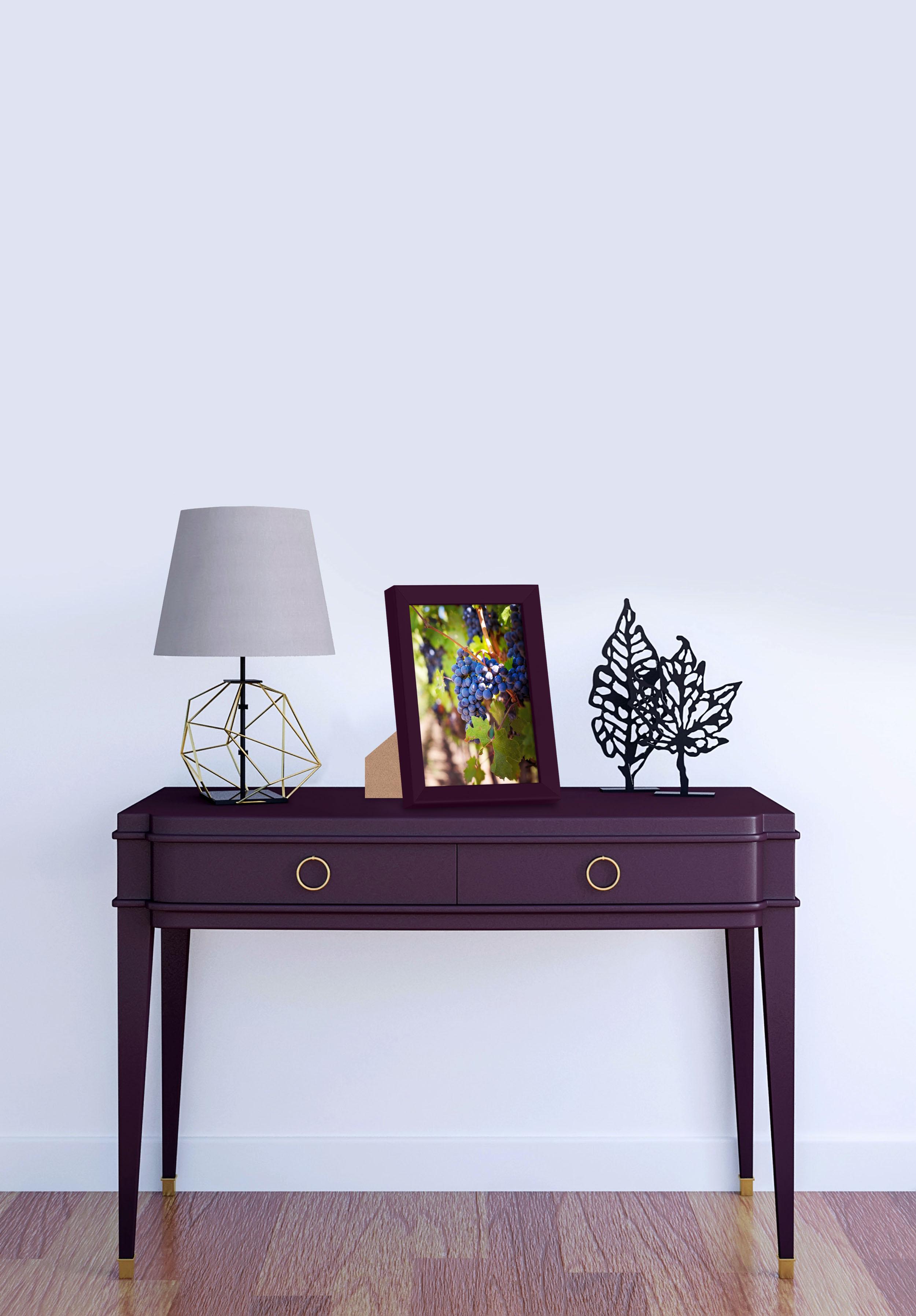 Фоторамка дерев'яна EmojiFrame 15х20 см AH2220-02 антиблікове скло 2 мм з ніжкою Фіолетовий - фото 5