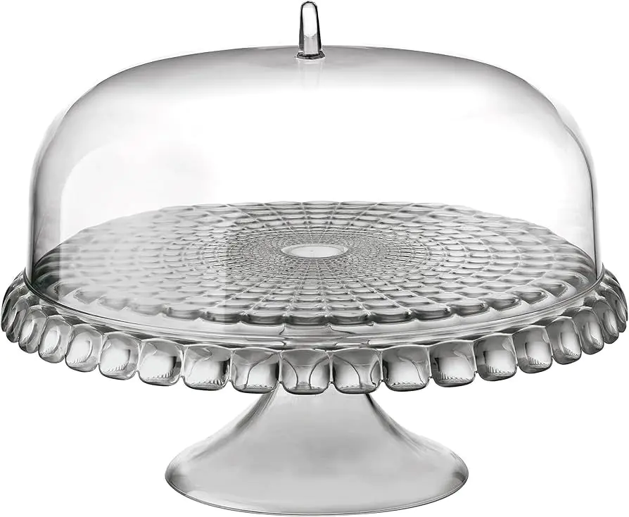 Тортівниця Guzzini Tiffany з кришкою пластикова 36 см Сірий (173-135-19940092)