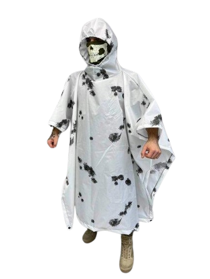 Маскхалат-дощовик клякса зимовий Білий (1725094753)
